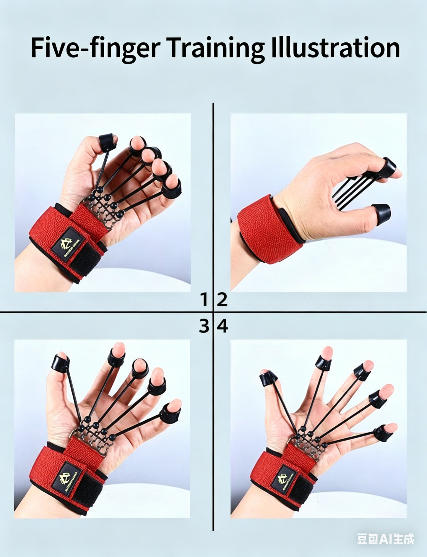 Physical Therapy Gloves Hand Stroke Rehabilitation Finger Recovery Training Glove for Adult Hemiplegia