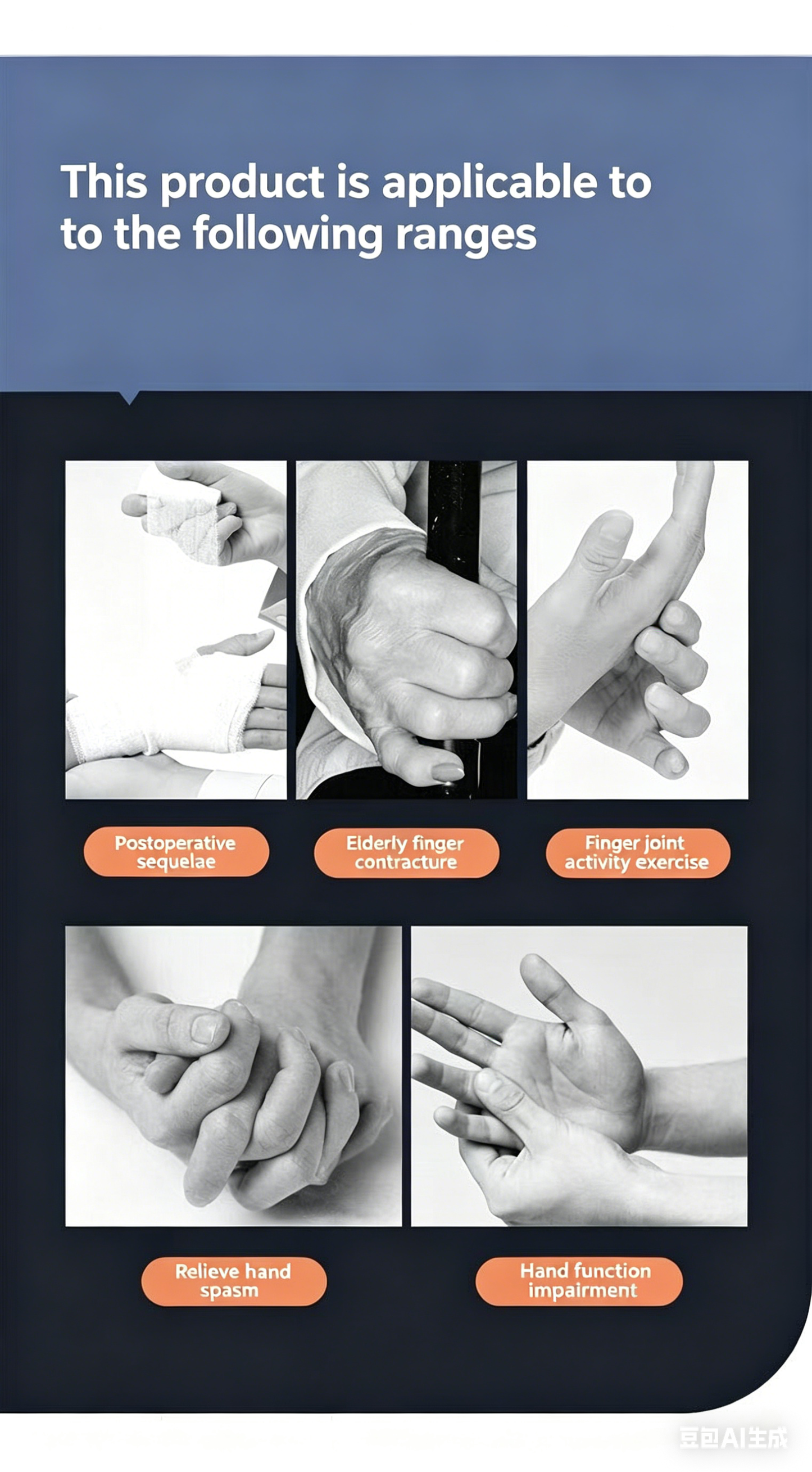 Physical Therapy Gloves Hand Stroke Rehabilitation Finger Recovery Training Glove for Adult Hemiplegia