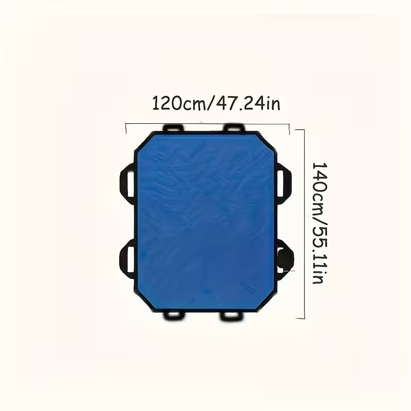 Positioning Bed Pad with 8 Reinforced Handles - Washable Waterproof Patient Transfer Sheet for Lifting, Turning & Repositioning Bedridden Elderly Patients