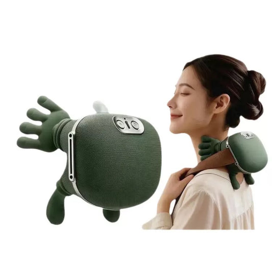 Bionic Hand Neck & Shoulder Massager - 4D Deep Tissue Kneading Shiatsu Massager with Heat, Portable Cordless Electric Massager for Neck, Shoulder & Back Pain Relief