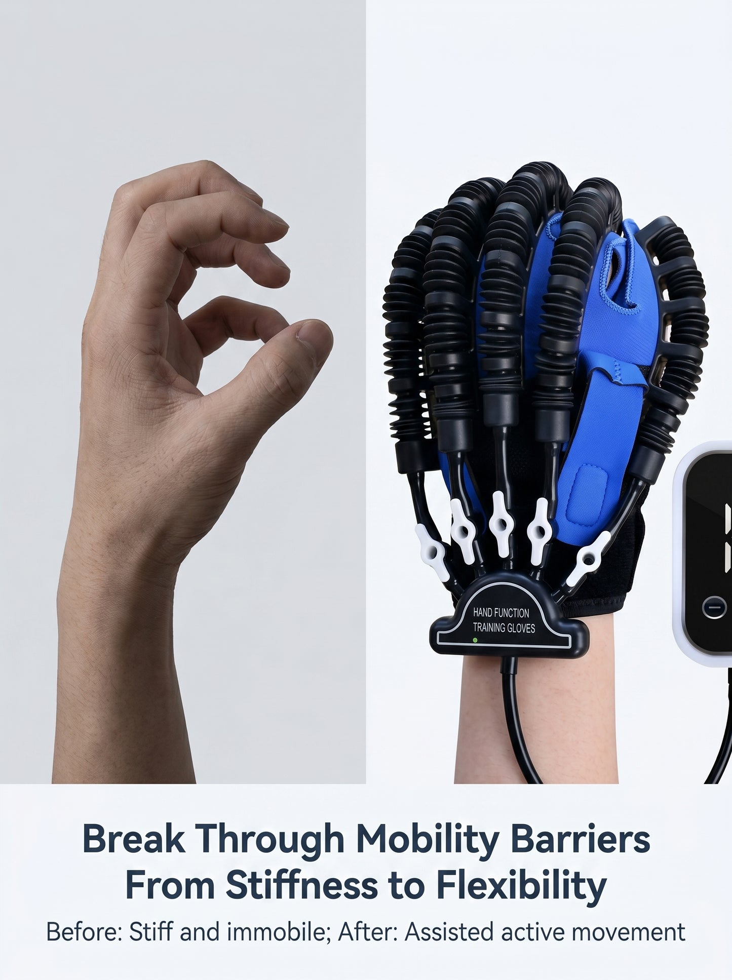Physical Therapy Gloves Hand Stroke Rehabilitation Finger Recovery Training Glove for Adult Hemiplegia